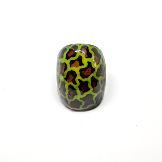 Ring Tagua "Leo" in Grün