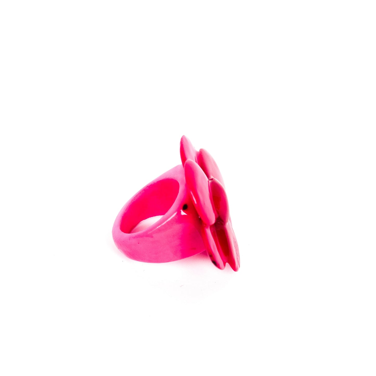 Ring Tagua "Flor" in Pink