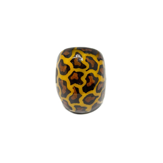 Ring Tagua "Leo" in Gelb