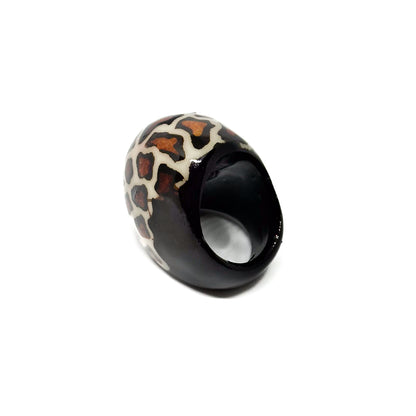 Ring Tagua "Leo" in Weiss