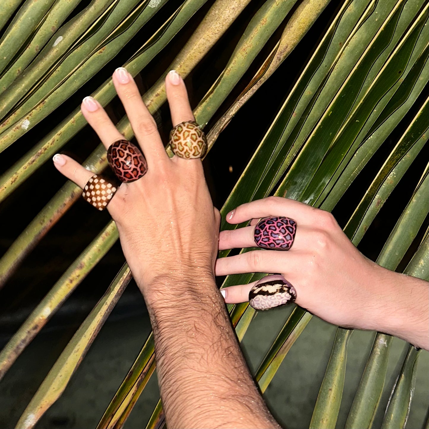 Ring Tagua "Leo" in Pink