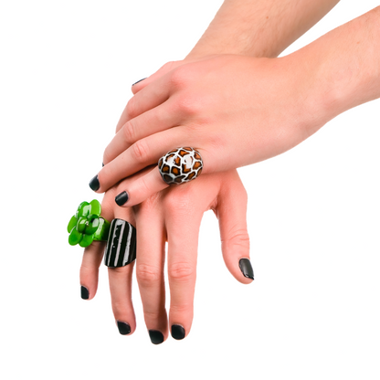 Ring Tagua "Leo" in Weiss